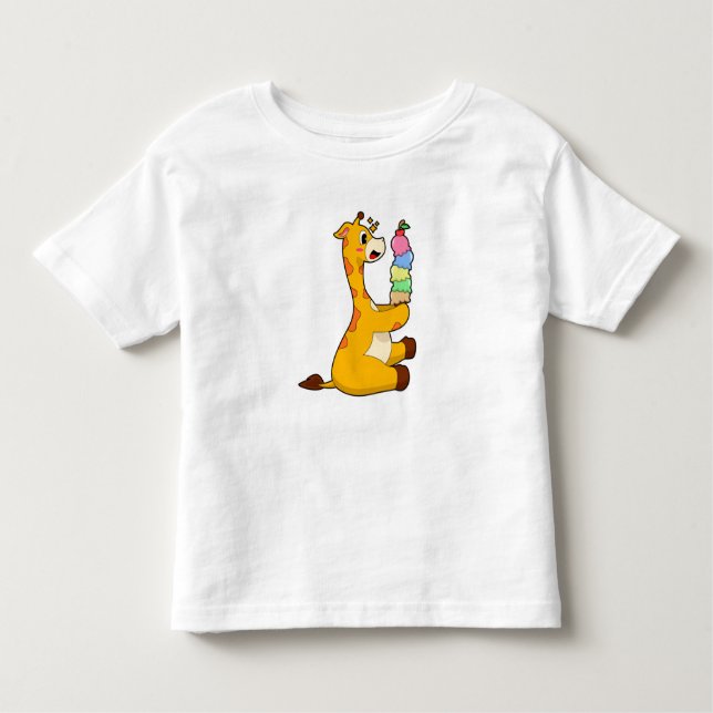 Camiseta Infantil Sorvete Giraffe Waffle (Frente)