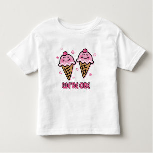 Camiseta Infantil Sorvete nós somos as meninas uma gêmeas