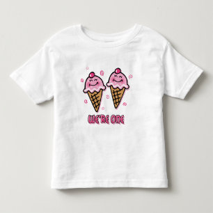 Camiseta Infantil Sorvete Somos uma Garotas Gêmeas