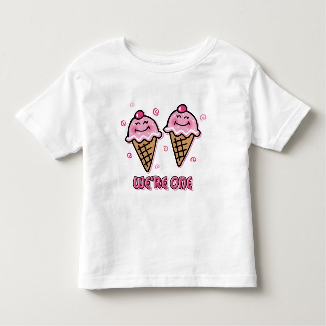 Camiseta Infantil Sorvete Somos uma Garotas Gêmeas (Frente)