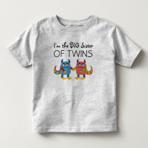 Camiseta Infantil Sou a Irmã das Gêmeas.