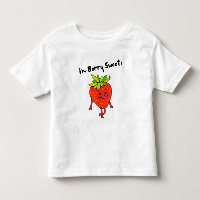 Camiseta Infantil Sou Berry Sweet! - Arma de Fruta Engraçado (Frente)