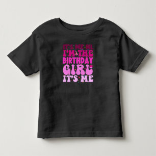 Camiseta Infantil Sou eu, a garota de aniversário, sou eu