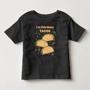 Camiseta Infantil Sou o aniversário de 3 anos de Muitos Tacos Child