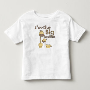 Camiseta Infantil Sou o irmão mais velho, girafa