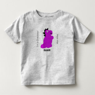 Camiseta Infantil Sou um Dinossauro, ouve-me Rawr!