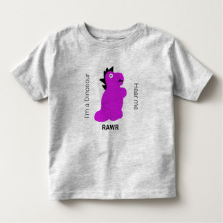 Camiseta Infantil Sou um Dinossauro, ouve-me Rawr!