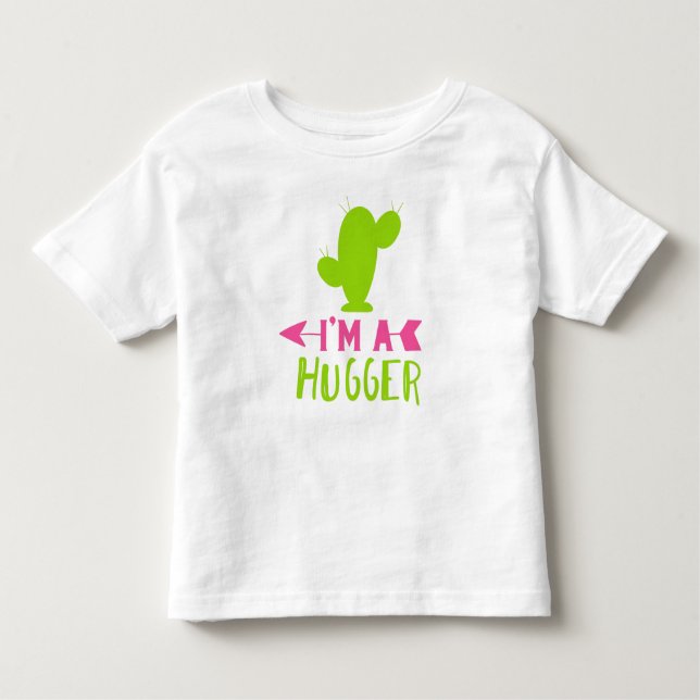 Camiseta Infantil Sou um Hugger, Cactus, Cactos, Succulent, Plant (Frente)