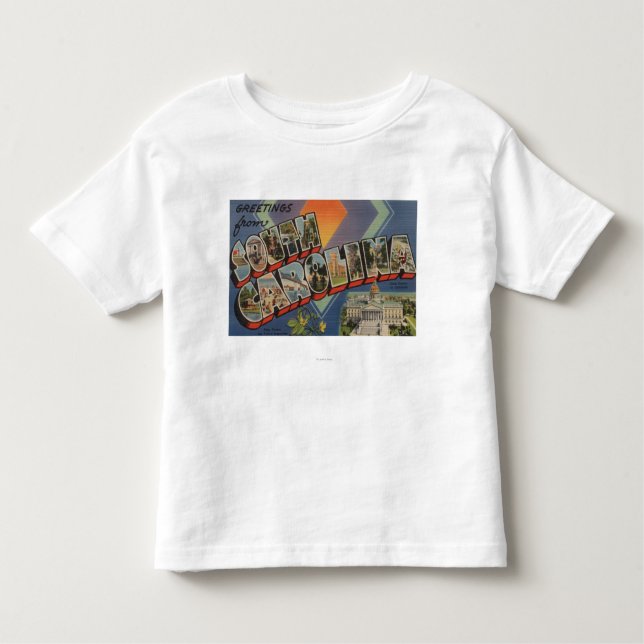 Camiseta Infantil South Carolina (capital de estado/flor) (Frente)