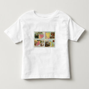 Camiseta Infantil South Carolina, Wisconsin, Maine, Michigan