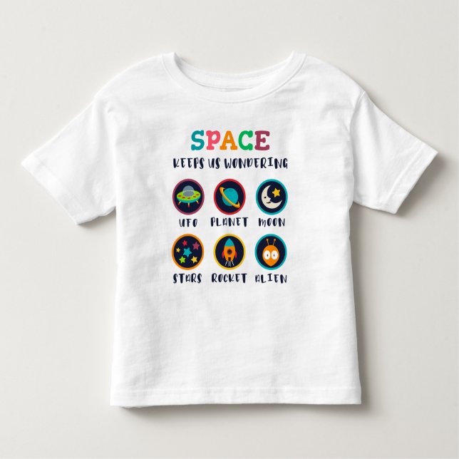 Camiseta Infantil Space keeps us wondering (Frente)