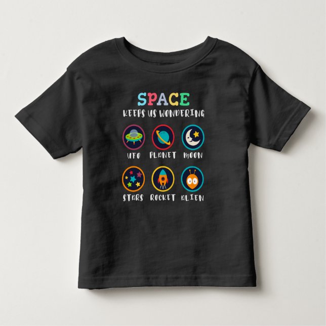 Camiseta Infantil Space keeps us wondering (Frente)