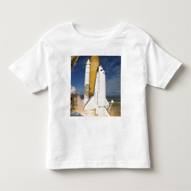 Camiseta Infantil Space Shuttle Atlantis levanta 12 (Frente)