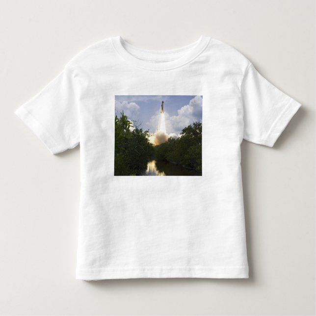 Camiseta Infantil Space Shuttle Atlantis levanta 26 (Frente)