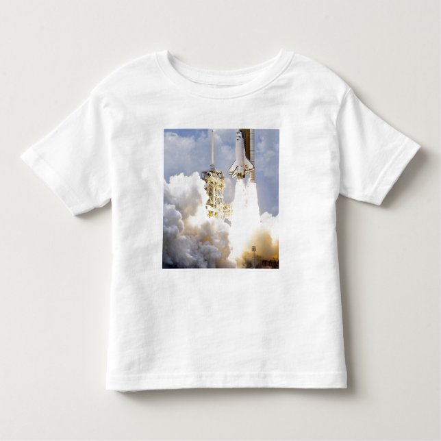 Camiseta Infantil Space Shuttle Atlantis se levanta (Frente)