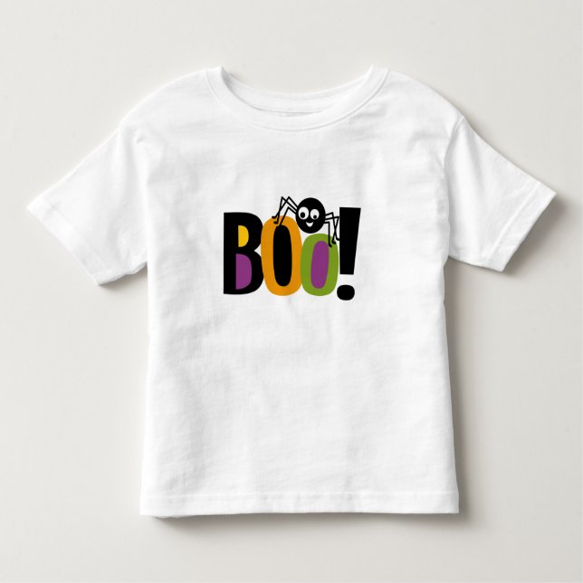 Camiseta Infantil Spider BOO Halloween (Frente)