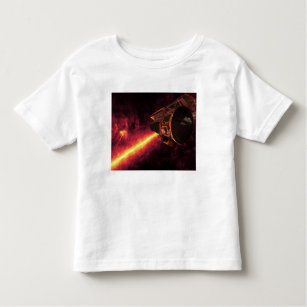 Camiseta Infantil Spitzer visto contra o céu infravermelho