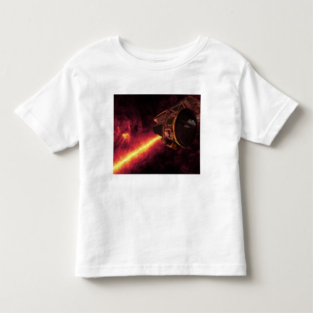 Camiseta Infantil Spitzer visto contra o céu infravermelho (Frente)