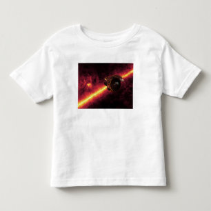 Camiseta Infantil Spitzer visto contra o céu infravermelho 2