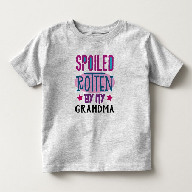 Camiseta Infantil Spolido podre por minha avó personalizada (Frente)