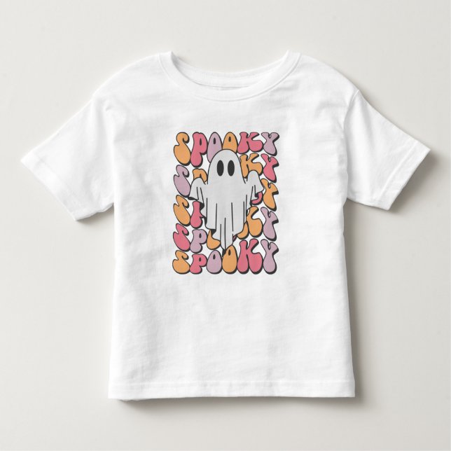 Camiseta Infantil Spooky Retro Ghost (Frente)