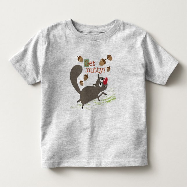 Camiseta Infantil Squirrel com o t-shirt da criança das bolotas (Frente)