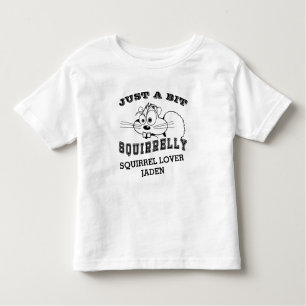 Camiseta Infantil Squirrel Love Squirrelly Black Art Name