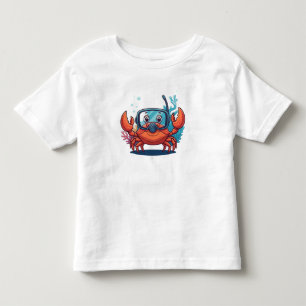 Camiseta Infantil Sr. Crab Fazendo Mergulho