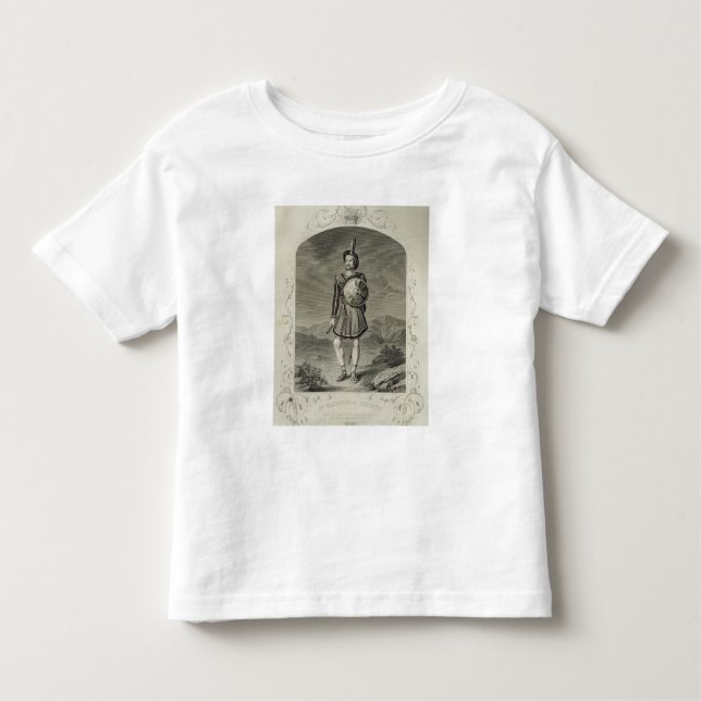 Camiseta Infantil Sr. Macready como Macbeth, ato mim cena 3, no jogo (Frente)