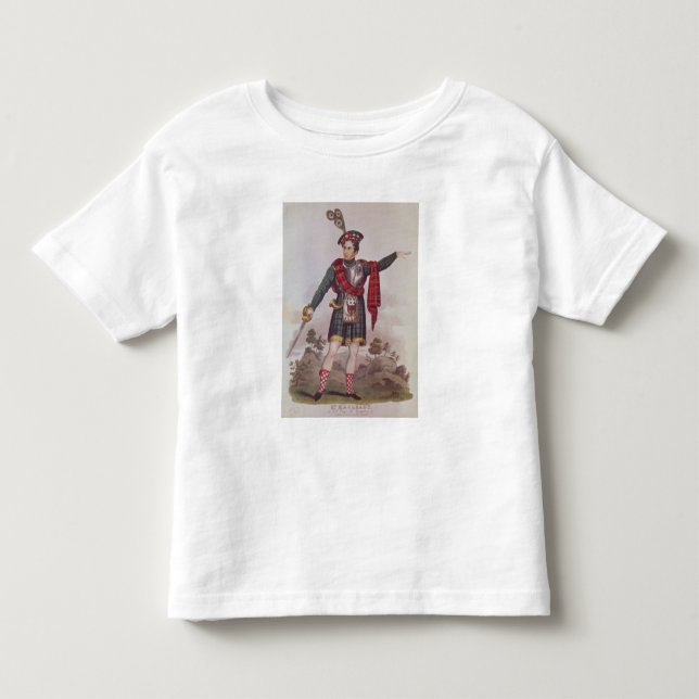 Camiseta Infantil Sr. Macready no papel de Rob Roy Macgregor (Frente)