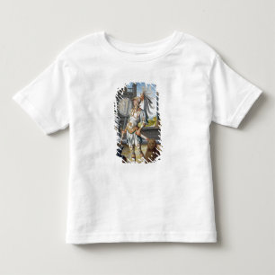 Camiseta Infantil St. Adrian na armadura em uma paisagem aberta
