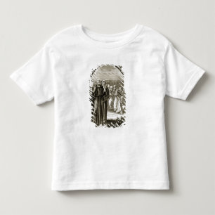Camiseta Infantil St. Columba que chanting, e atacado pelos Druids,