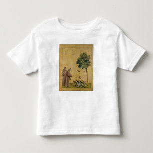 Camiseta Infantil St Francis de Assisi que preaching aos pássaros
