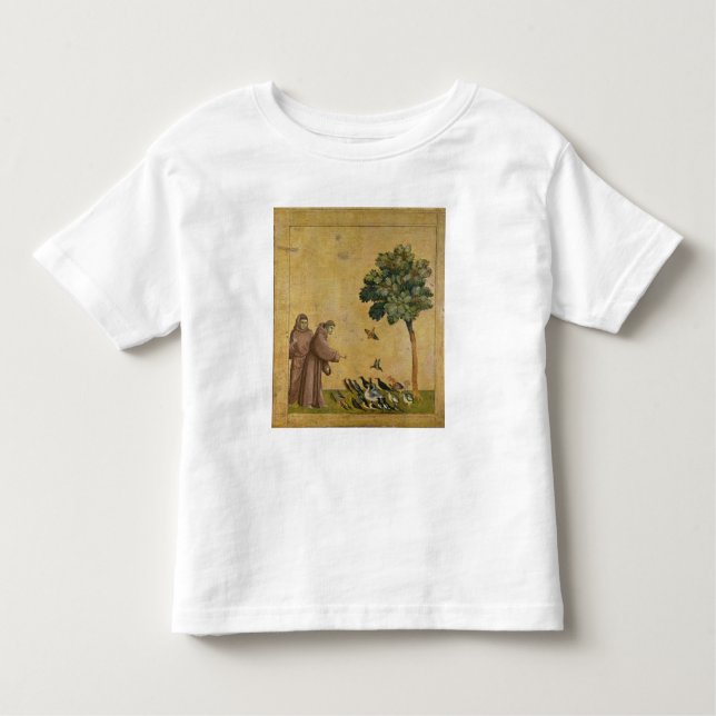 Camiseta Infantil St Francis de Assisi que preaching aos pássaros (Frente)