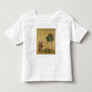 Camiseta Infantil St Francis de Assisi que preaching aos pássaros