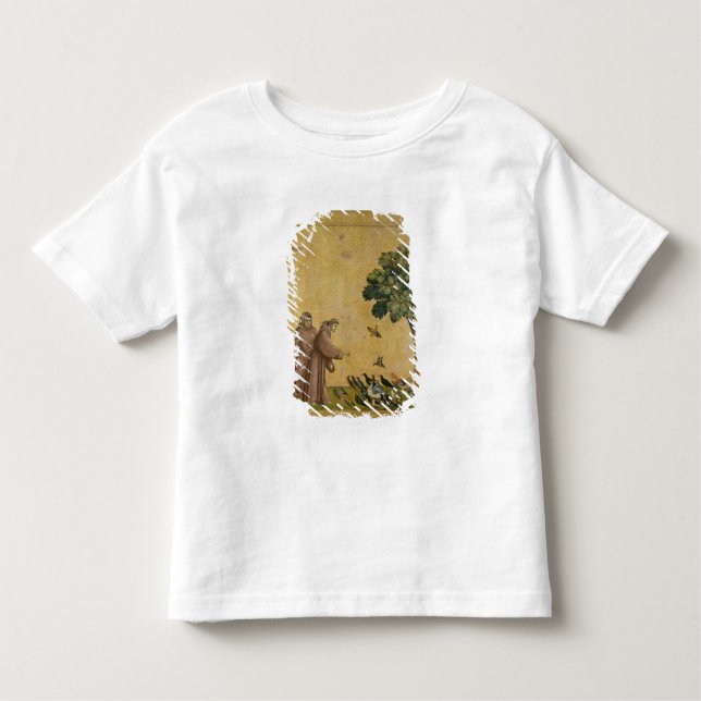 Camiseta Infantil St Francis de Assisi que preaching aos pássaros (Frente)