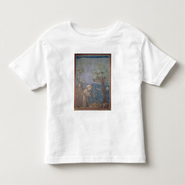 Camiseta Infantil St Francis que Preaching aos pássaros, 1297-99 (Frente)