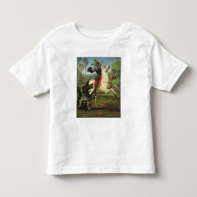 Camiseta Infantil St George que esforça-se com o dragão (Frente)
