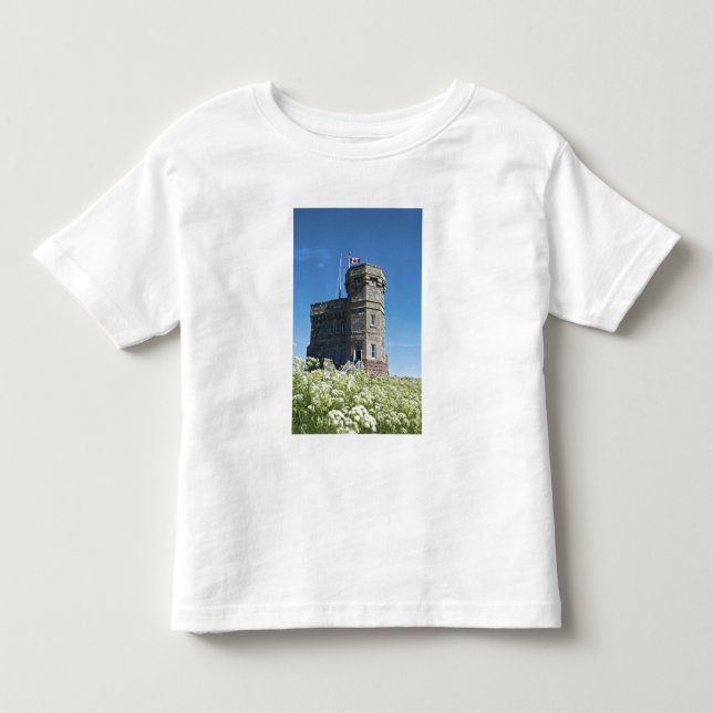 Camiseta Infantil St. John's, Terra Nova, Canadá, Cabot Tower, (Frente)