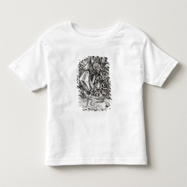Camiseta Infantil St Michael e o dragão, de um latino (Frente)