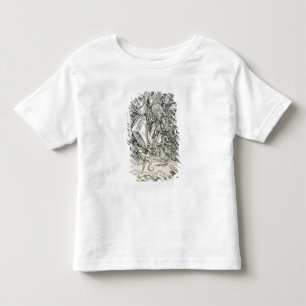 Camiseta Infantil St Michael que luta com o dragão