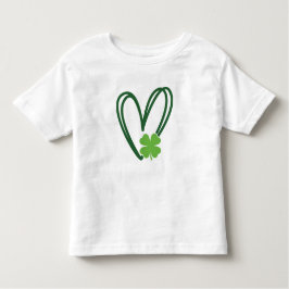 Camiseta Infantil St. Patrick's Day Heart Design T-shirt