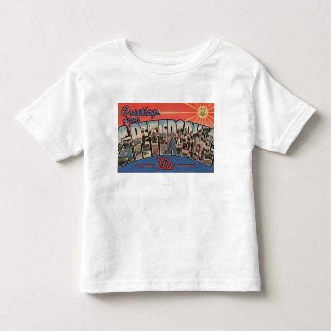 Camiseta Infantil St Petersburg, Florida - grandes cenas 4 da letra (Frente)