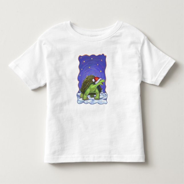 Camiseta Infantil Starry Night Tortoise Natal (Frente)