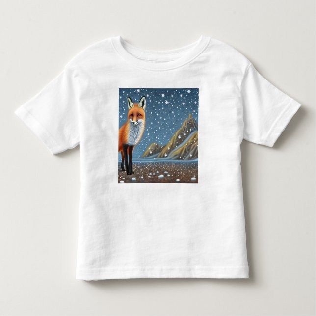 Camiseta Infantil Starry Starry Night Storybook Fox (Frente)