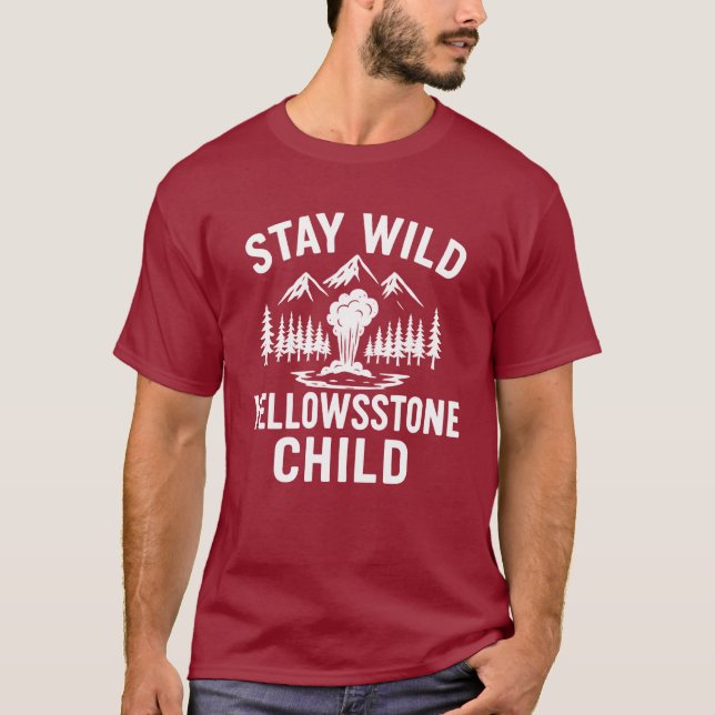 Camiseta Infantil Stay Wild Yellowstone (Frente)