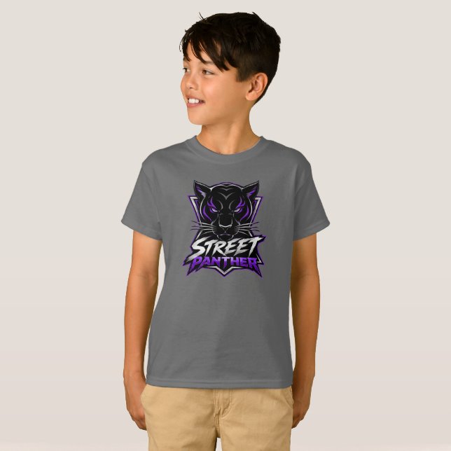 Camiseta Infantil Street Panther (Frente Completa)