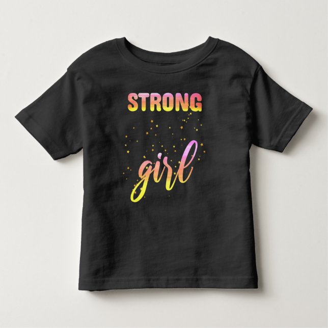 Camiseta Infantil Strong Girl Pastel Star (Frente)