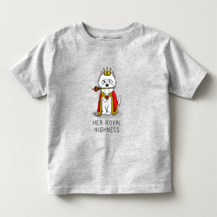 Camiseta Infantil Sua Alteza Real Rainha Westie Dog