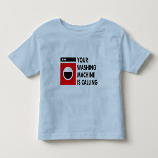 Camiseta Infantil Sua Máquina de Lavagem está chamando
